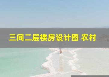 三间二层楼房设计图 农村